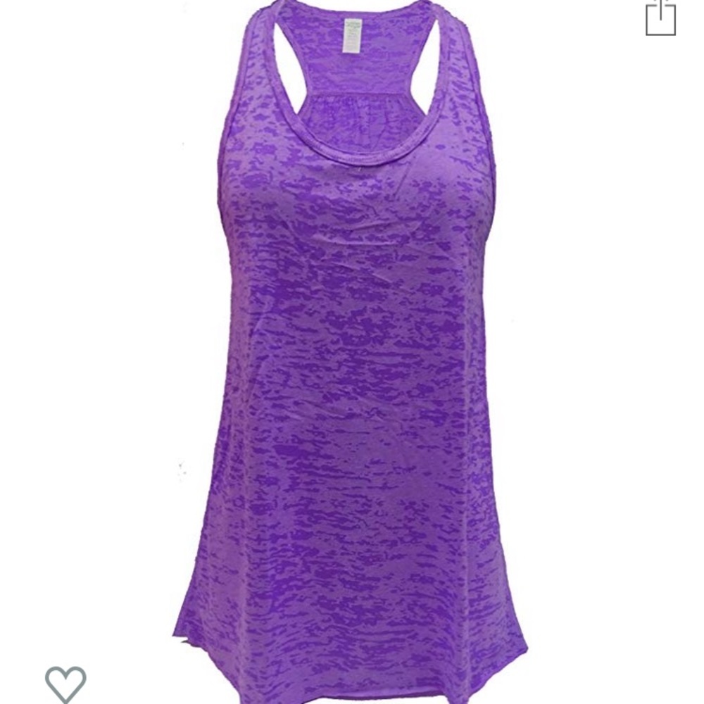 Flowy Burn Out Racerback Tank Top